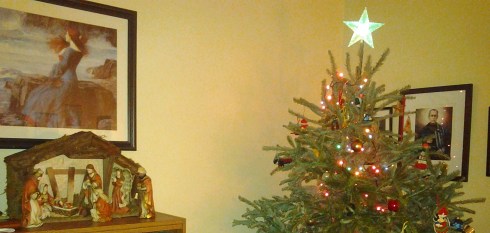 Nativity and Christmas tree